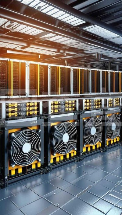 A modern mining farm integrated with renewable energy sources in the Netherlands