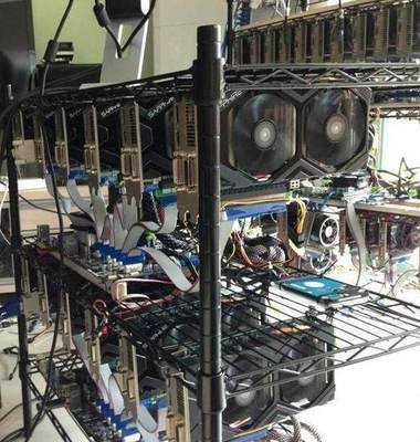 Advanced mining rigs connected to API-integrated mining pools for optimized performance